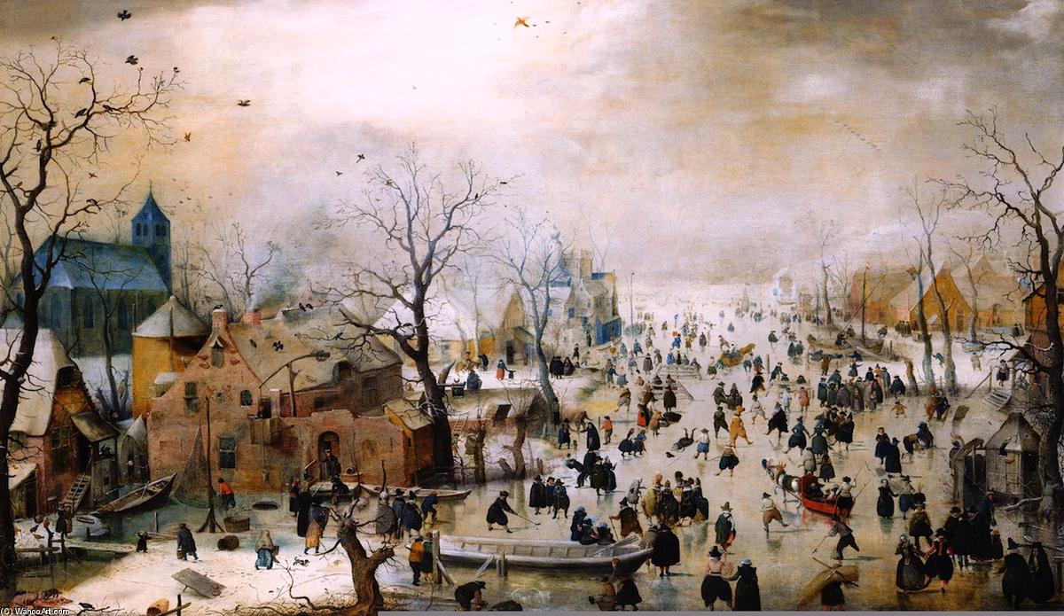 Winter Landscape With Skaters — Hendrick Avercamp