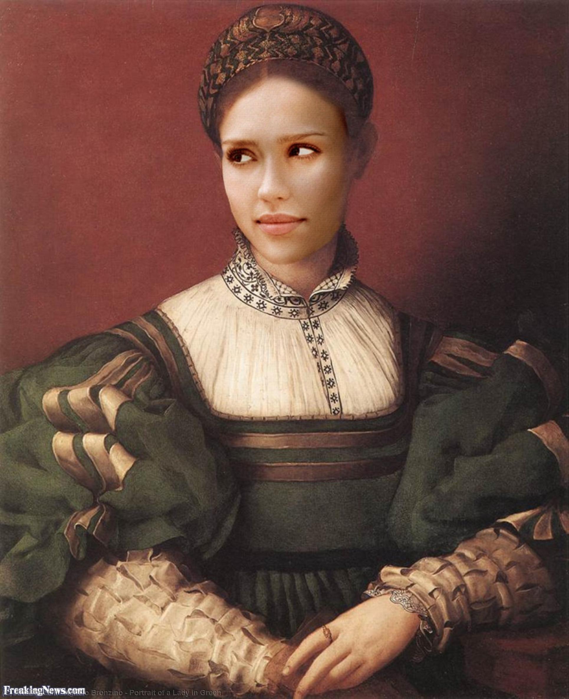 Portrait Of A Lady In Green — Agnolo Bronzino