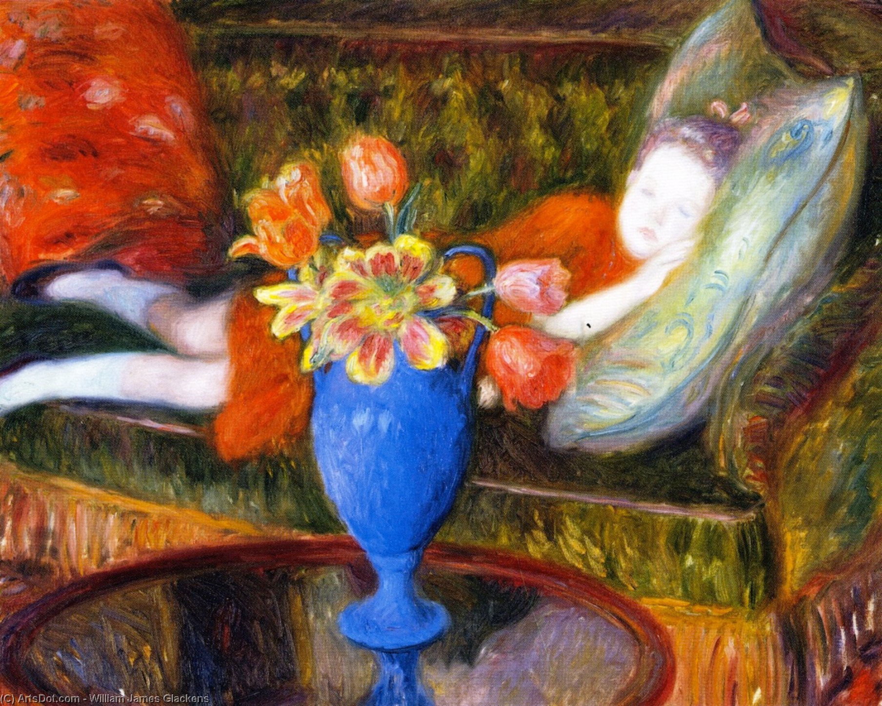 Lenna Resting — William James Glackens