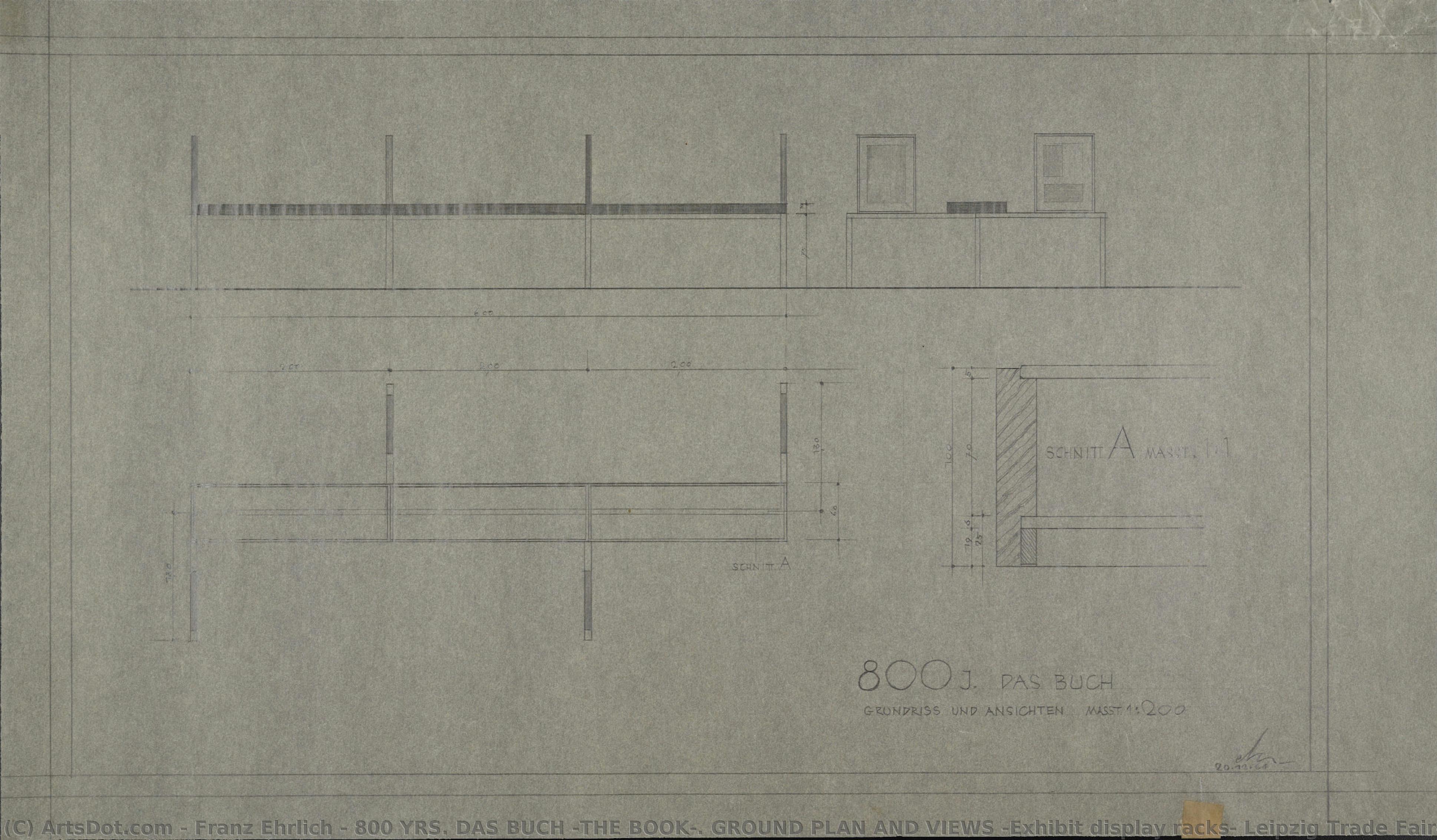 800 Yrs. Das Buch [the Book]. Ground Plan And Views (exhibit Display Racks, Leipzig Trade Fair) — Franz Ehrlich