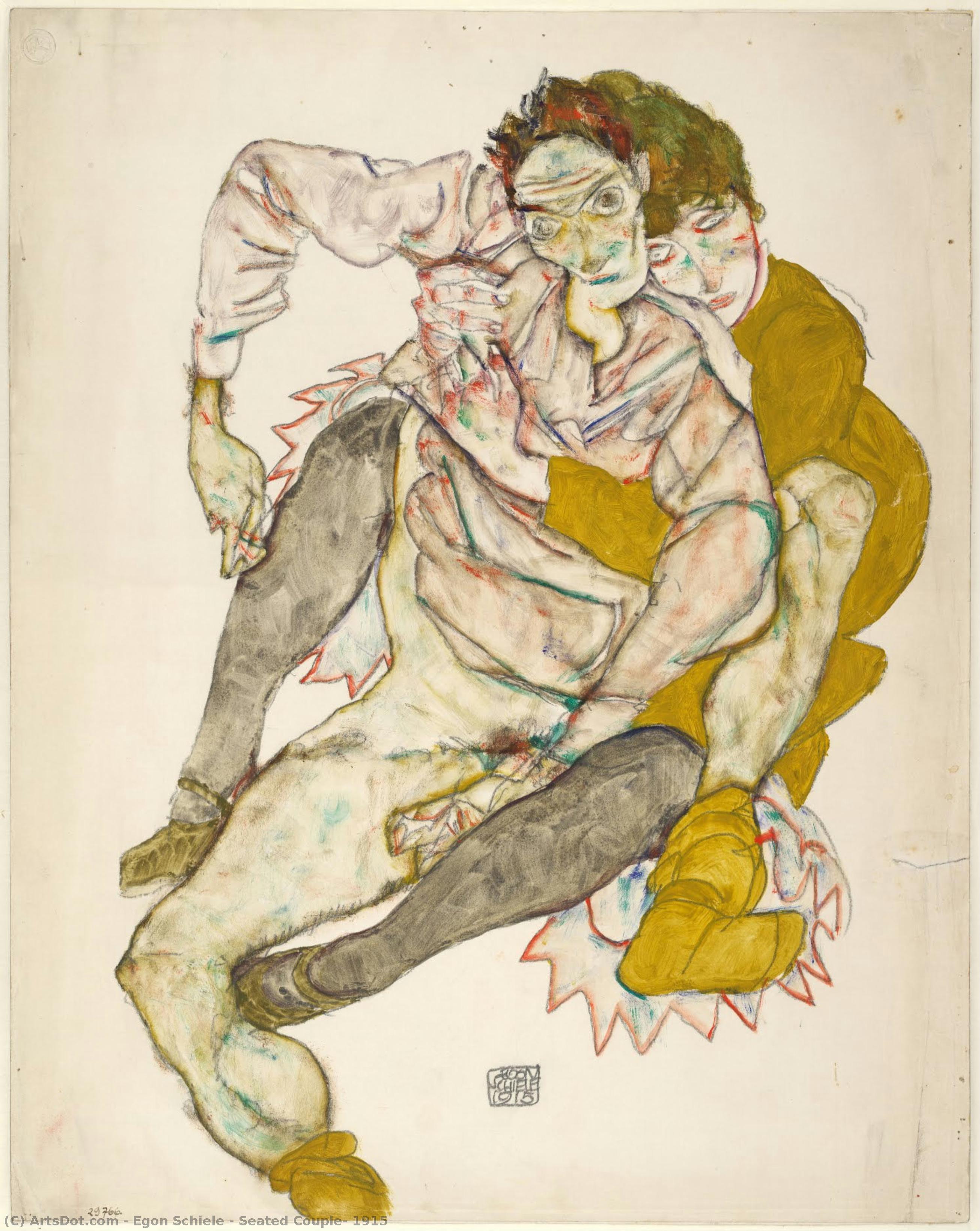 Seated Couple, 1915 — Egon Schiele