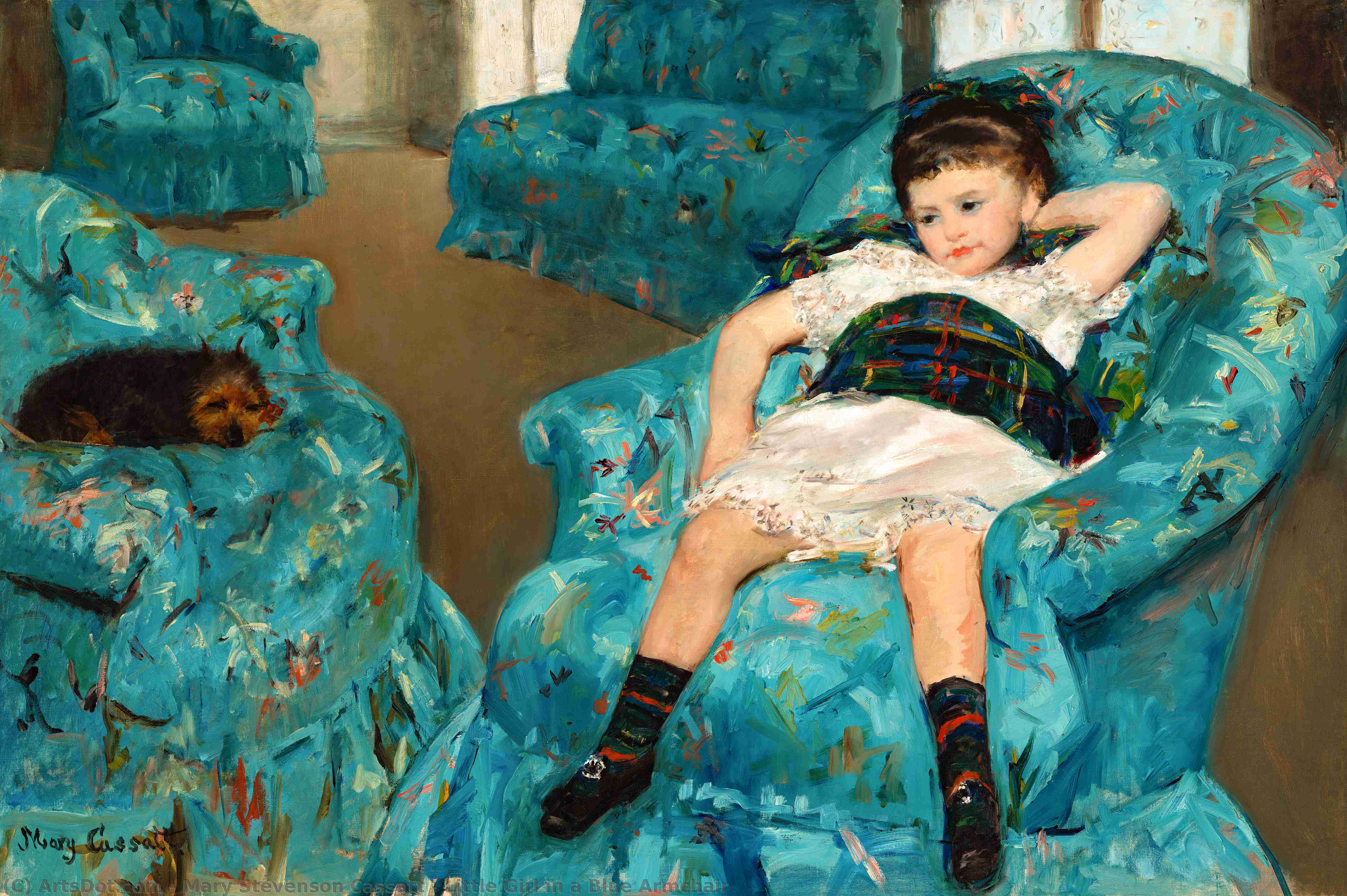 Little Girl In A Blue Armchair — Mary Stevenson Cassatt