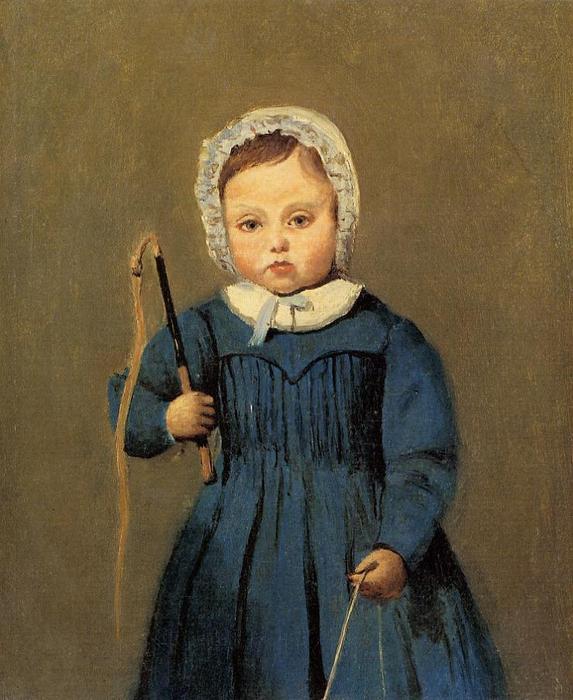 Louis Robert As A Child — Jean-baptiste-camille Corot