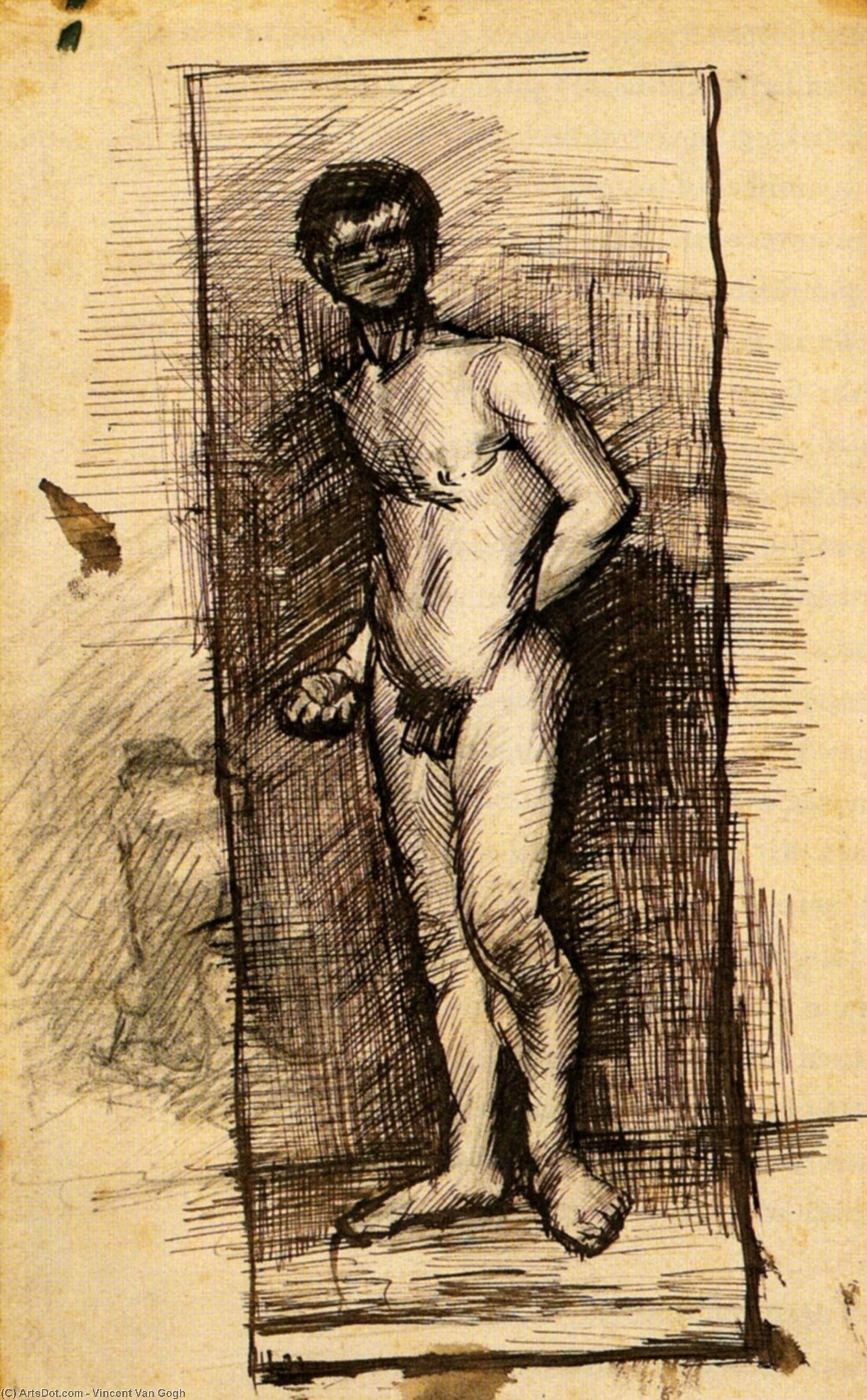 Standing Male Nude Seen From The Front — Vincent Willem Van Gogh