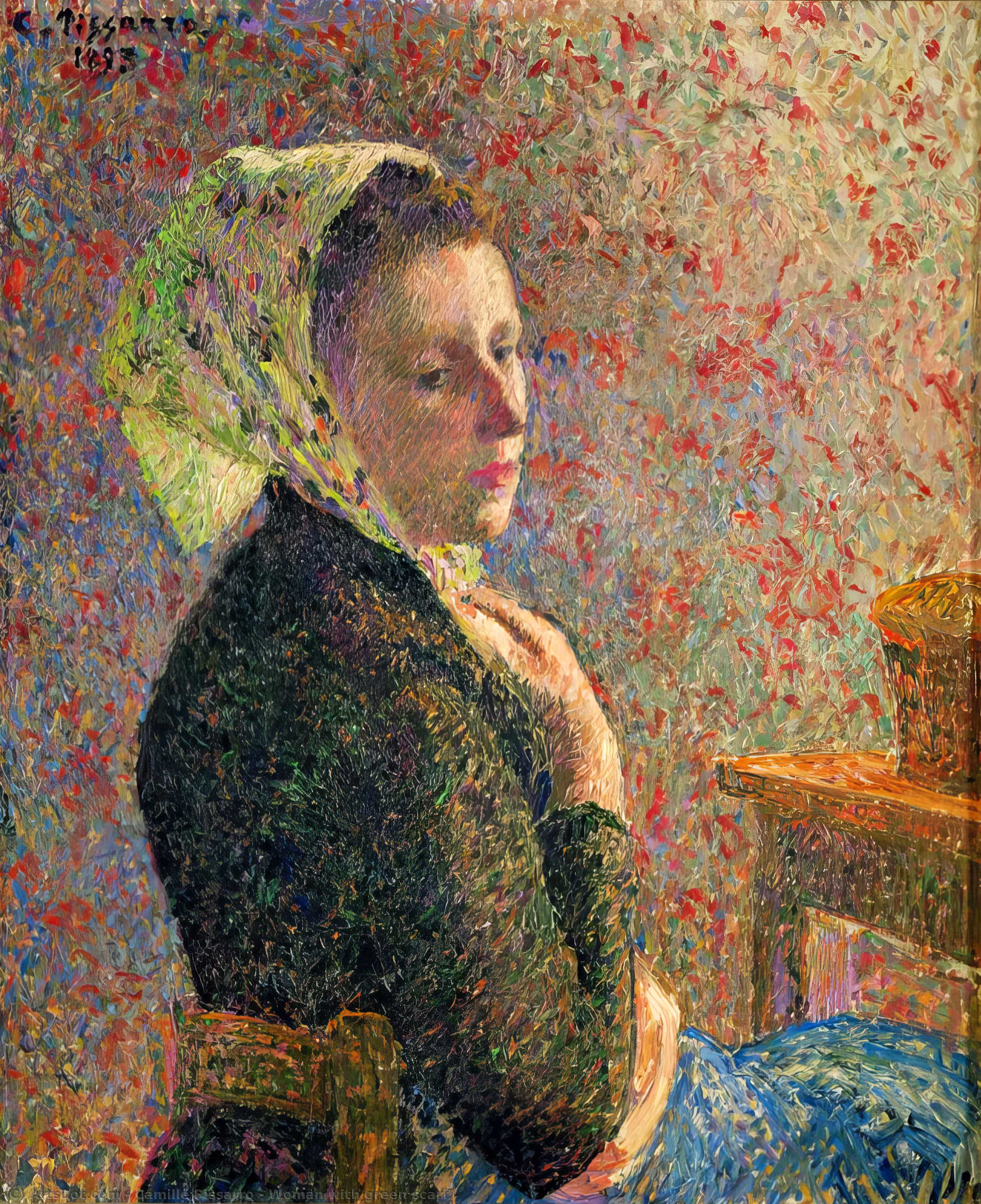 Woman With Green Scarf — Camille Pissarro