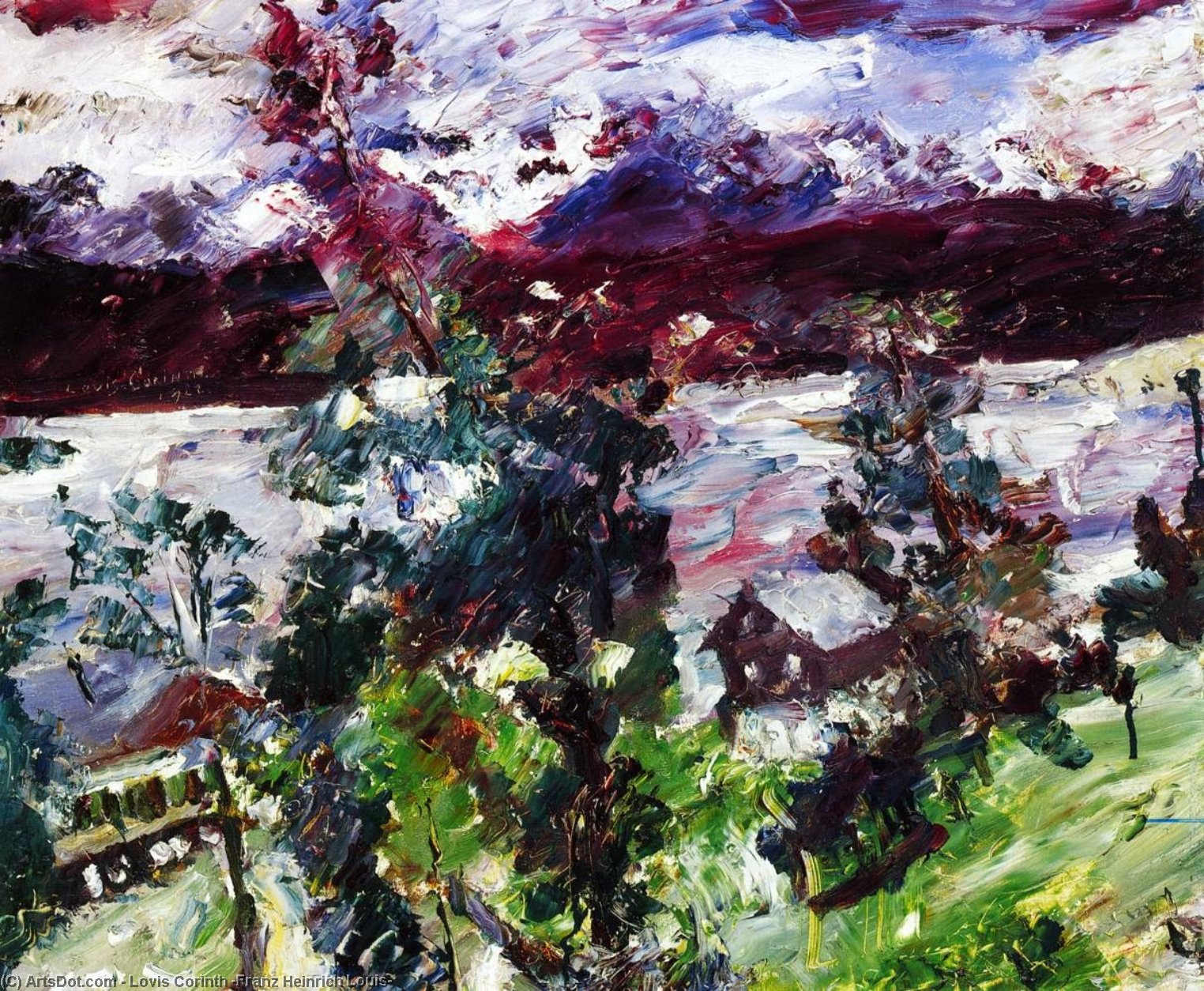 The Walchensee, New Snow — Lovis Corinth