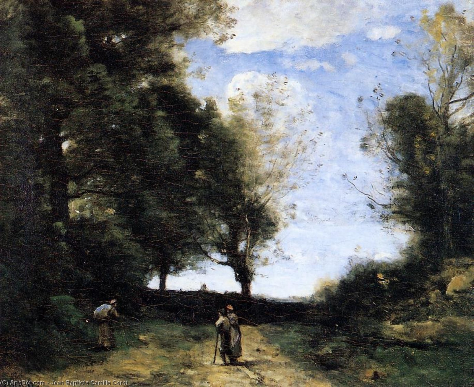 Landscape With Three Figures — Jean-baptiste-camille Corot