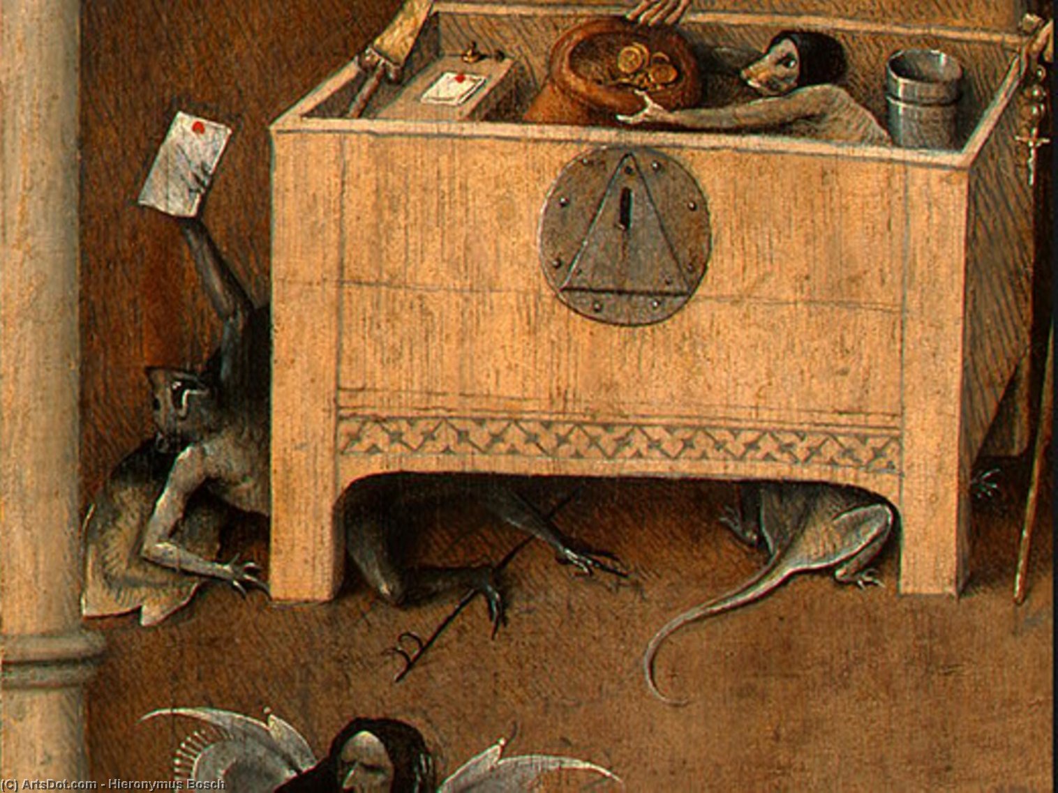 Death And The Miser (detail) — Hieronymus Bosch