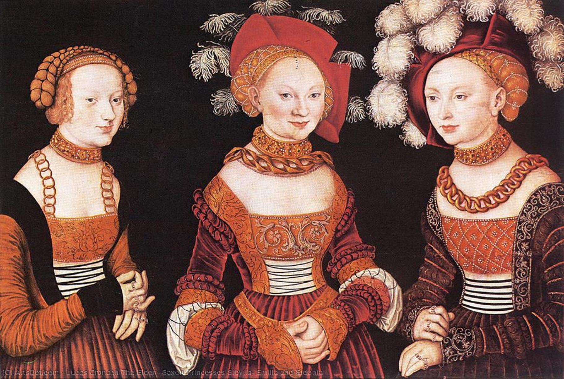 Saxon Princesses Sibylla, Emilia And Sidonia — Lucas Cranach The Elder