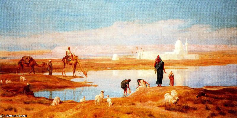 Women Collecting Water From The Nile — Frederick Goodall