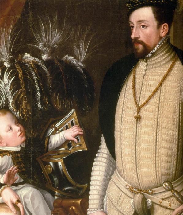 Maximilian Ii, His Wife And Three Children (detail) — Giuseppe Arcimboldo