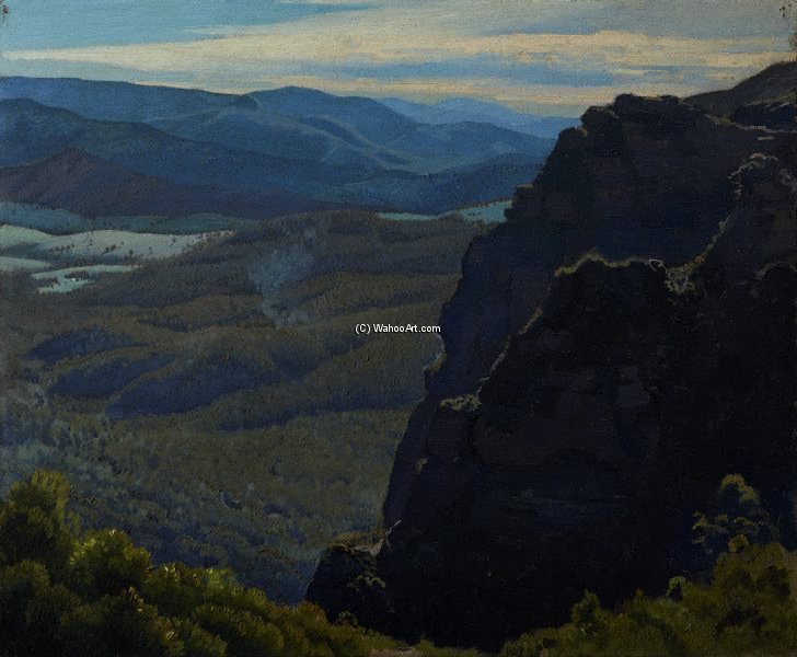 Man And Mountains — Elioth Gruner