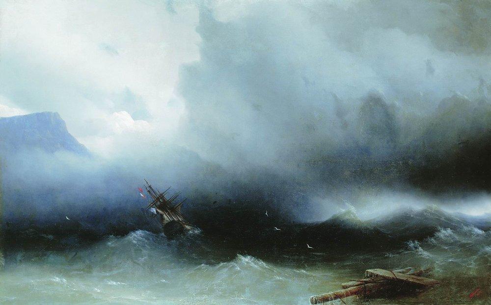Hurricane At The Sea — Ivan Konstantinovich Aivazovsky