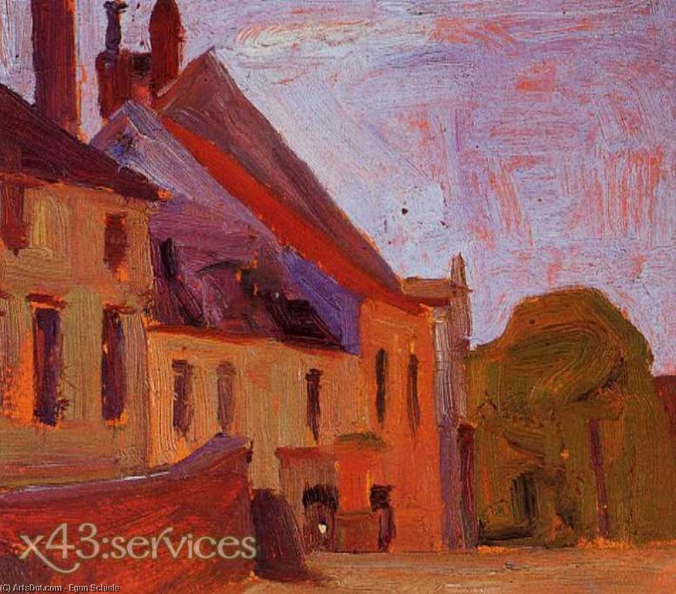Houses On The Town Square In Klosterneuberg — Egon Schiele
