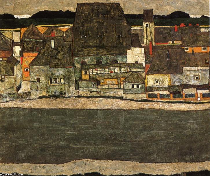 Houses By The River (the Old City) — Egon Schiele
