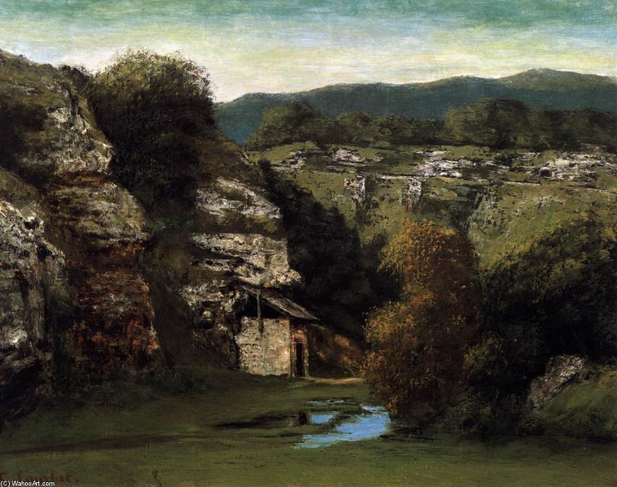 Rocky Landscape Near Ornans — Gustave Courbet