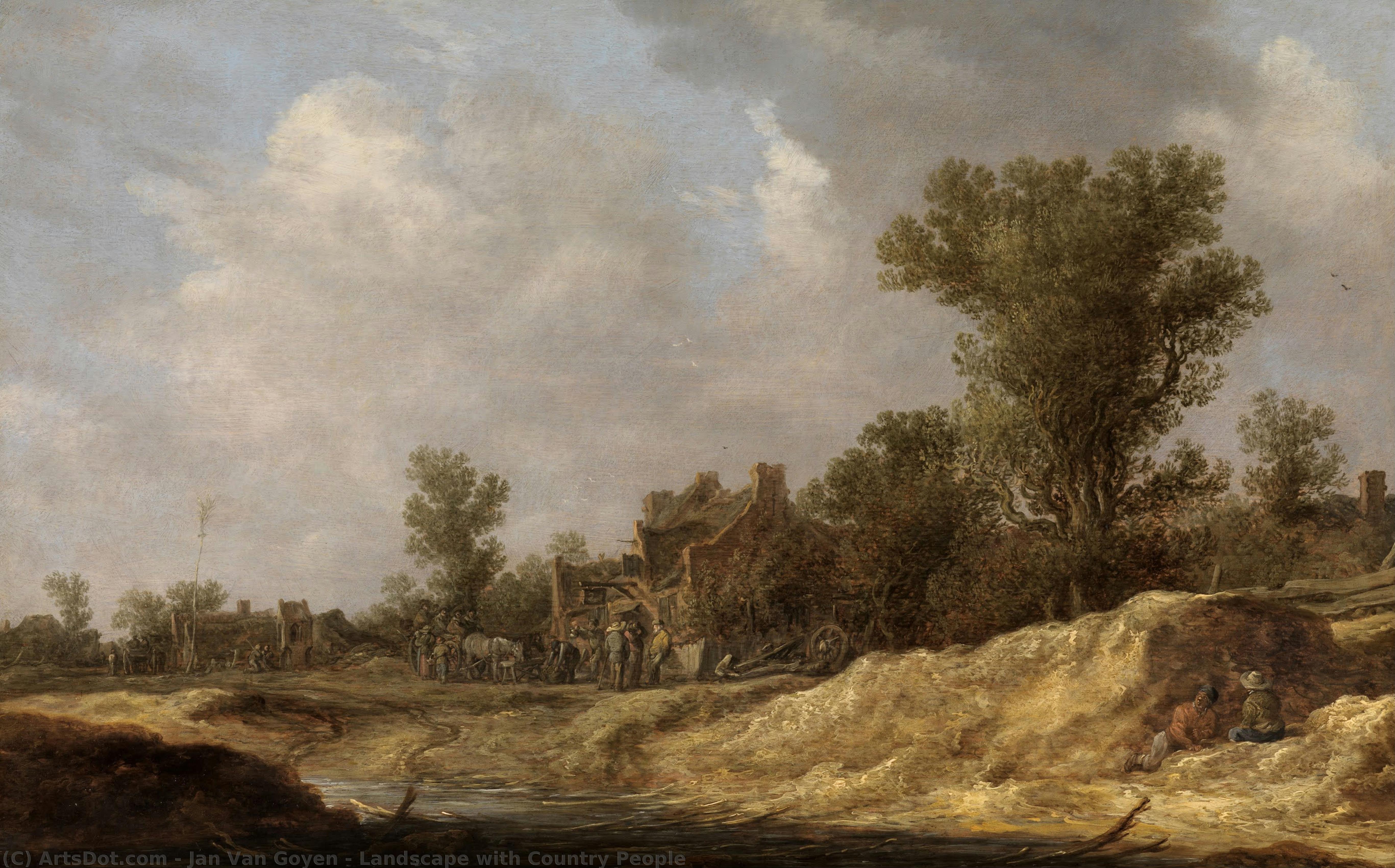 Landscape With Country People — Jan Josephszoon Van Goyen