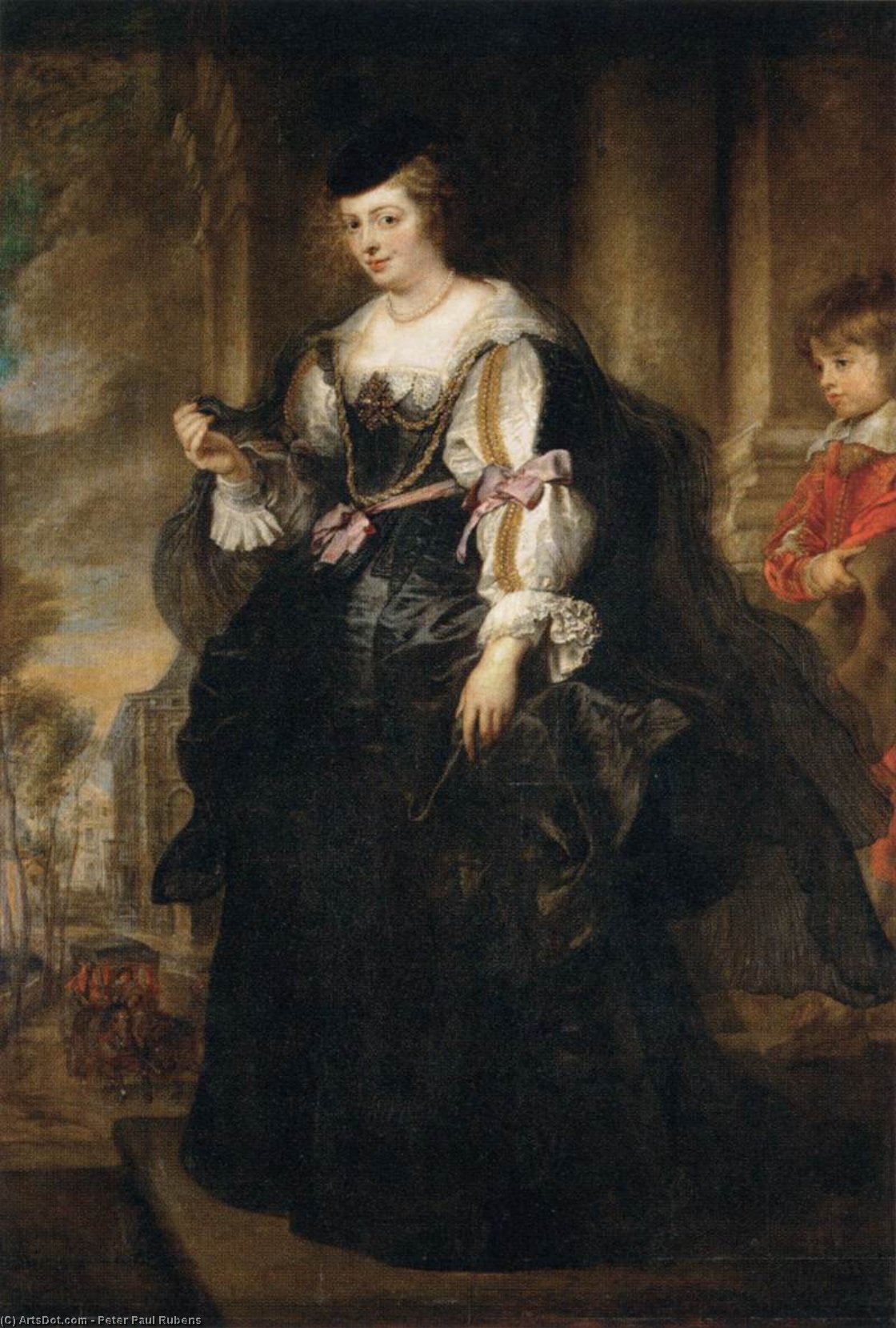 Portrait Of Helene Fourment With A Coach — Peter Paul Rubens