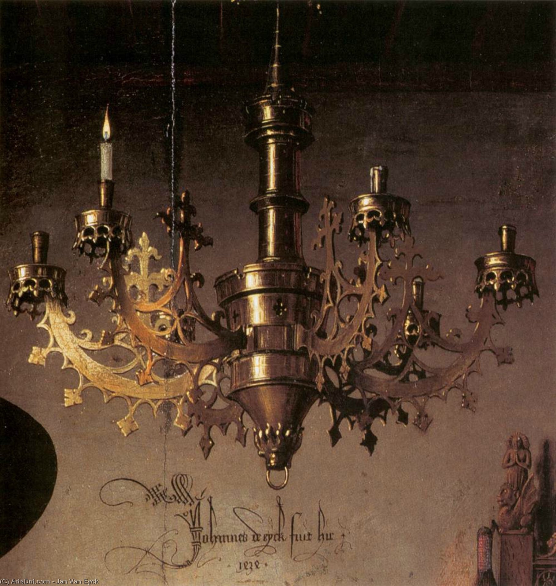 Portrait Of Giovanni Arnolfini And His Wife (detail) — Jan Van Eyck