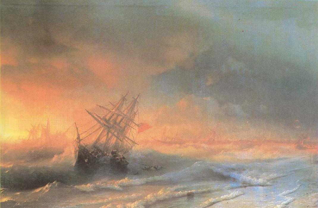 Tempest Above Evpatoriya — Ivan Konstantinovich Aivazovsky