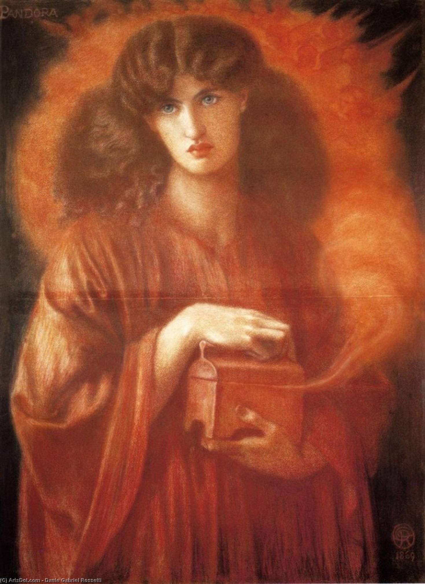 Pandora - Study — Dante Gabriel Rossetti