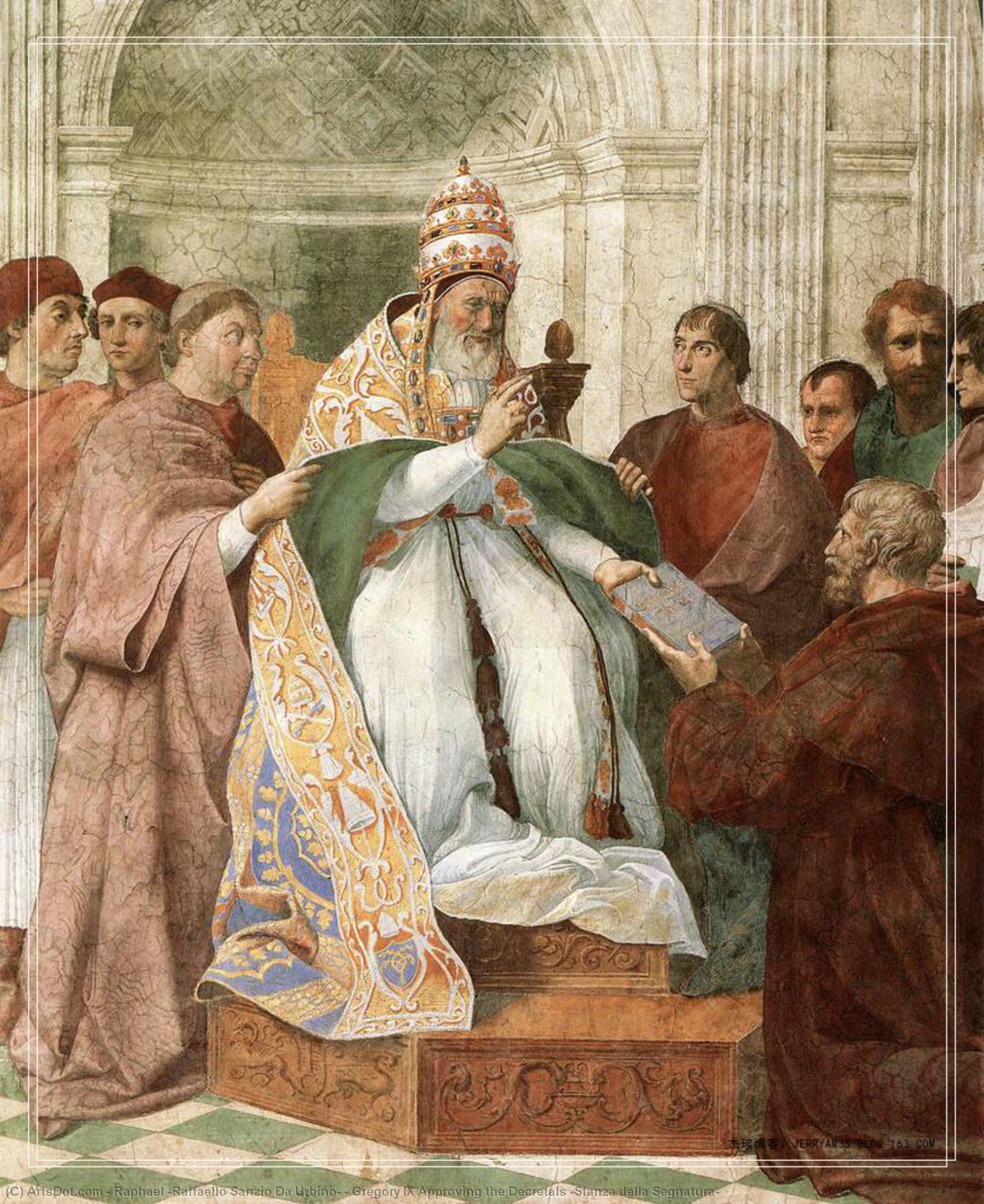 Gregory Ix Approving The Decretals (stanza Della Segnatura) — Raphael