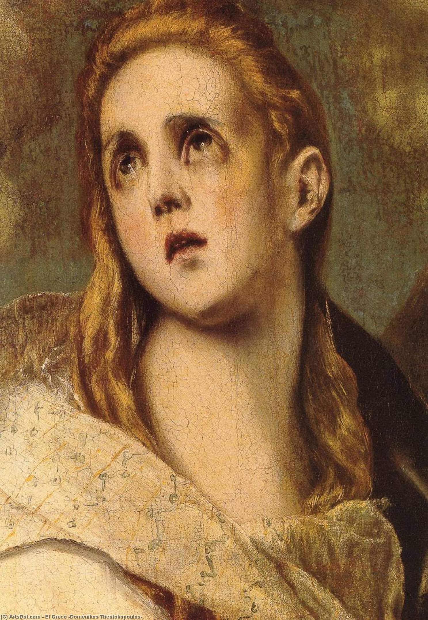 The Penitent Magdalen (detail) — El Greco