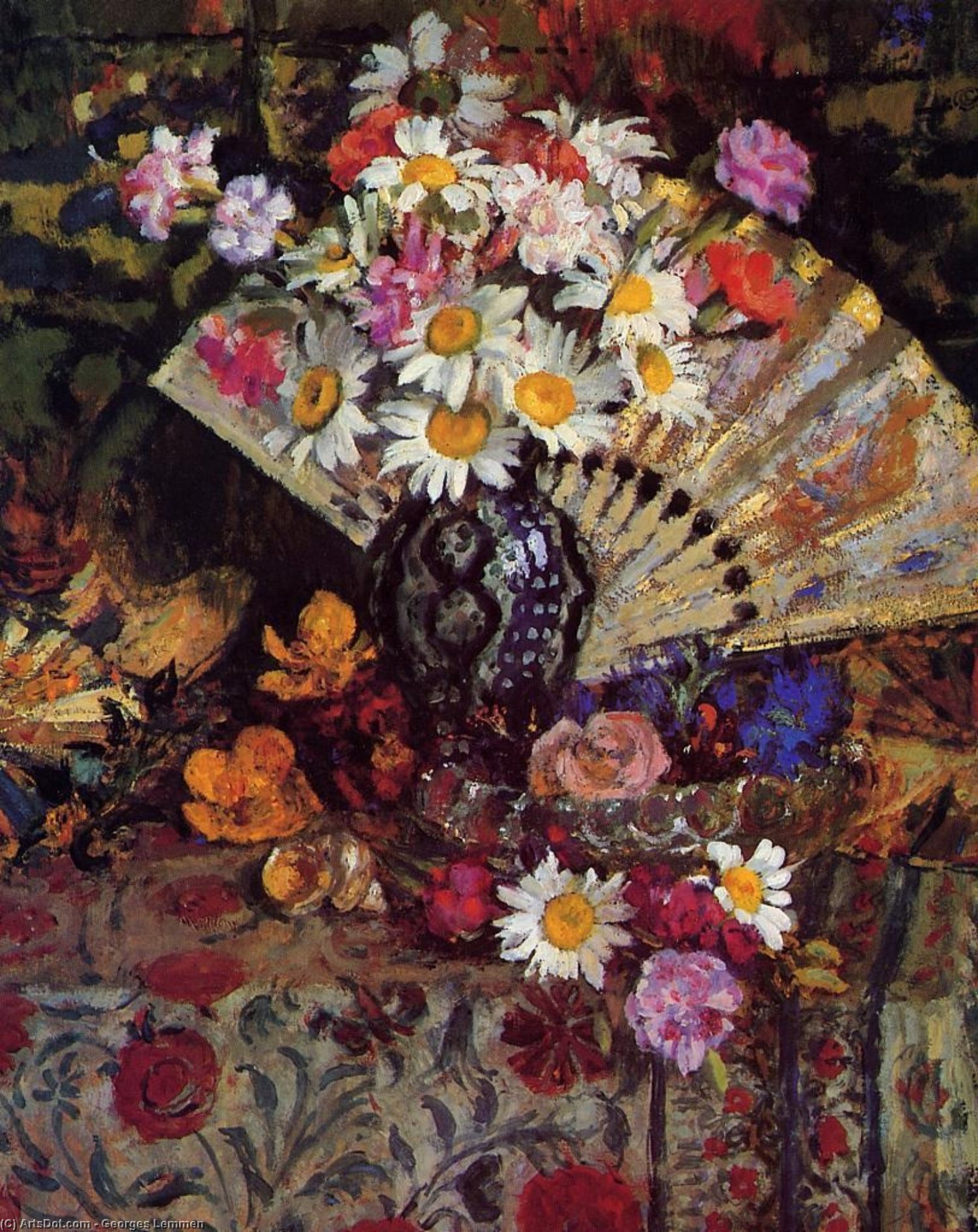 Still Life With Fan — Georges Lemmen