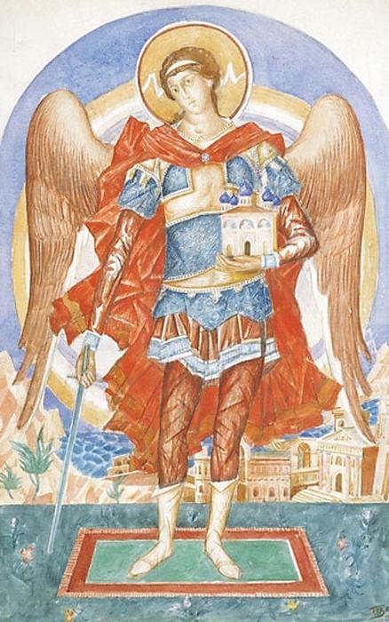 Archangel Michael — Kuzma Petrov-vodkin