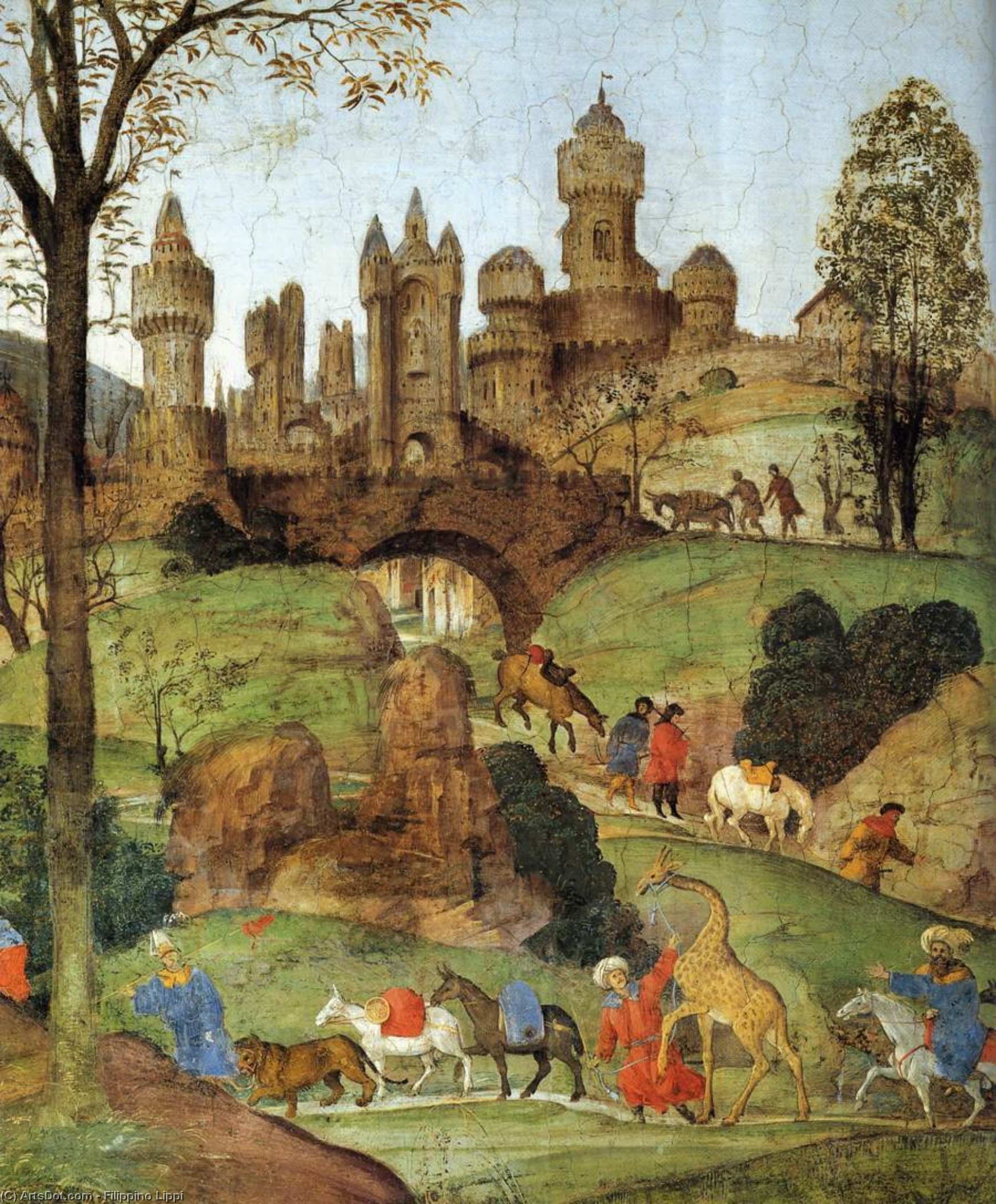 Assumption (detail) — Filippino Lippi