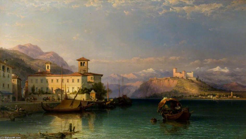 Arona And The Castle Of Angera, Lago Maggiore — George Edwards Hering
