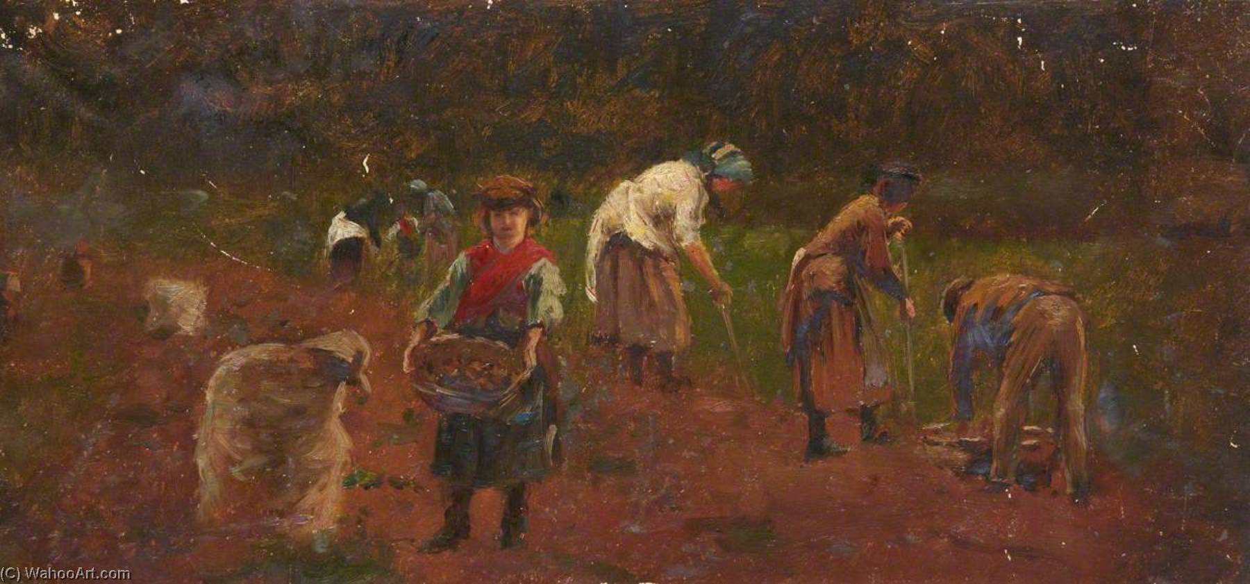 Field Workers Digging Potatoes — William Darling Mckay