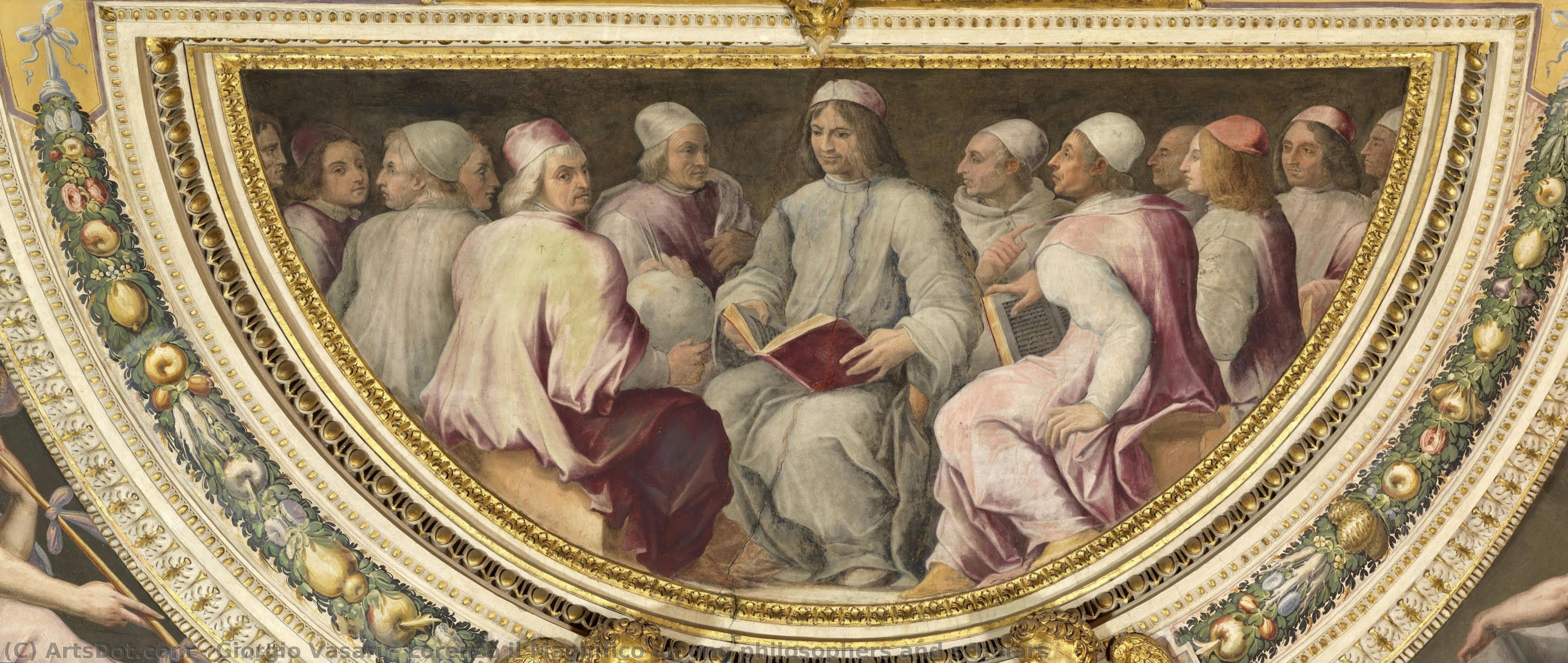 Lorenzo Il Magnifico Among Philosophers And Scholars — Giorgio Vasari