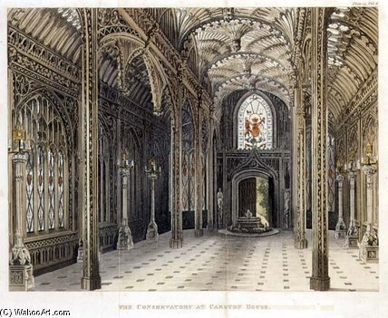 The Gothic Conservatory, Carlton House — William Henry Pyne