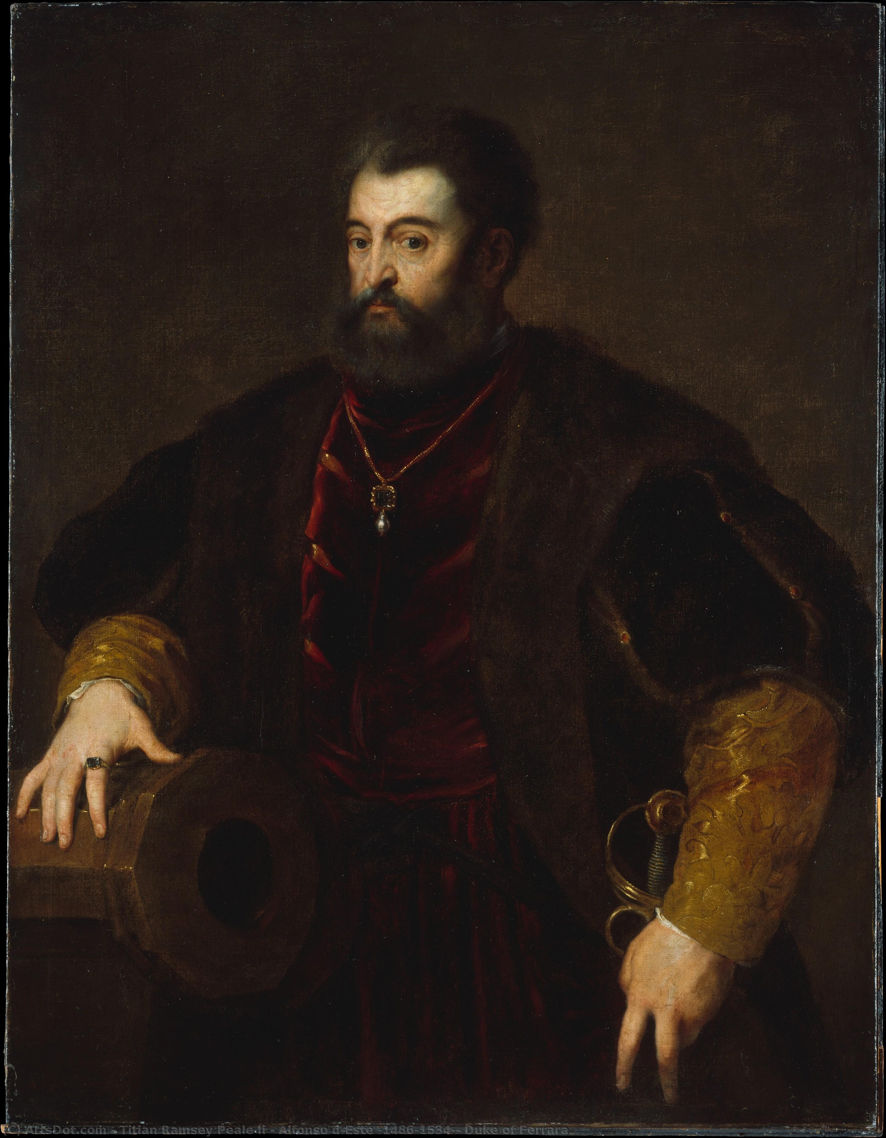 Alfonso D'este (1486–1534), Duke Of Ferrara — Titian Ramsay Peale Ii
