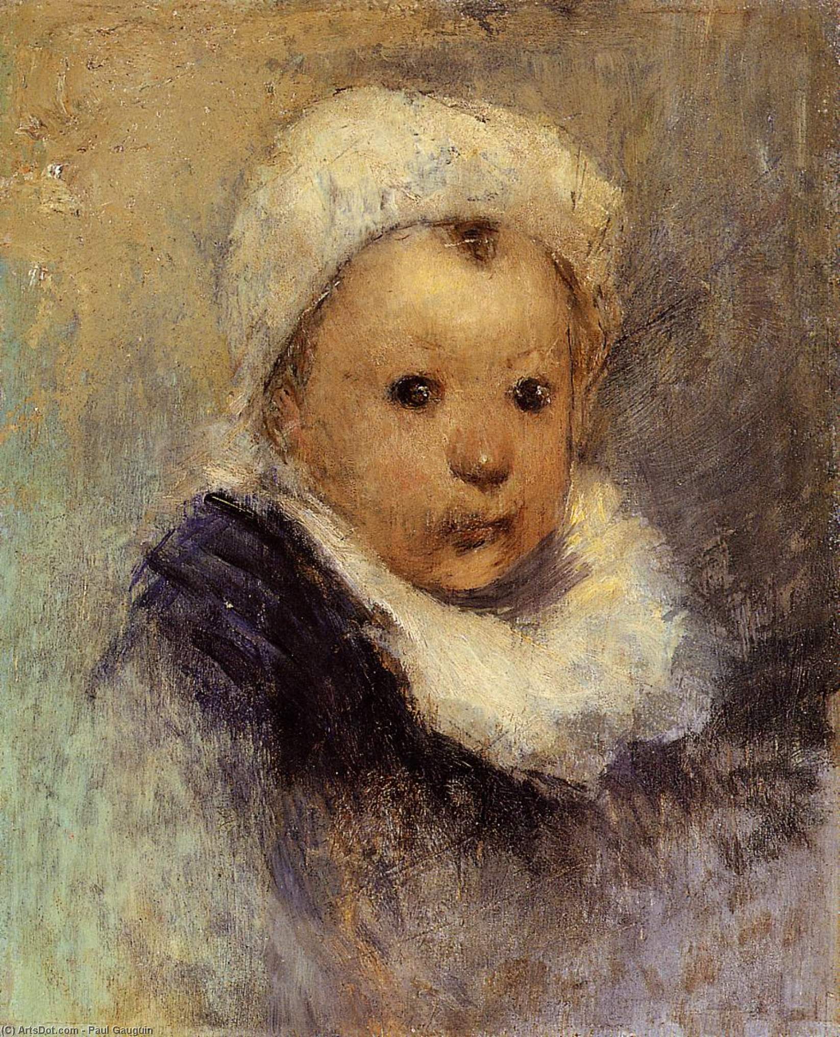 Portrait Of A Child (aline Gauguin.) — Eugène Henri Paul Gauguin
