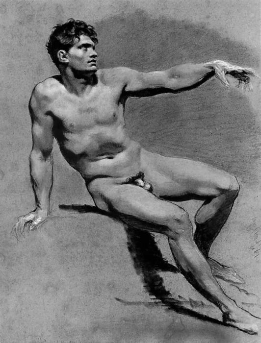 Academic Male Nude — Pierre-paul Prud'hon