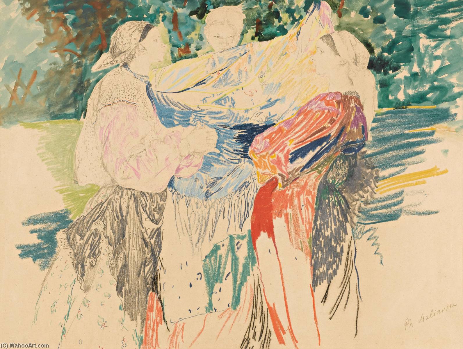 Three Peasant Women — Filipp Andreevich Maliavin