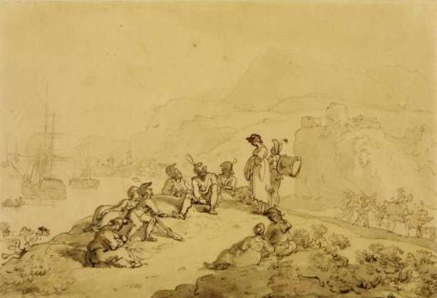 The Halt By A Hill — Thomas Rowlandson