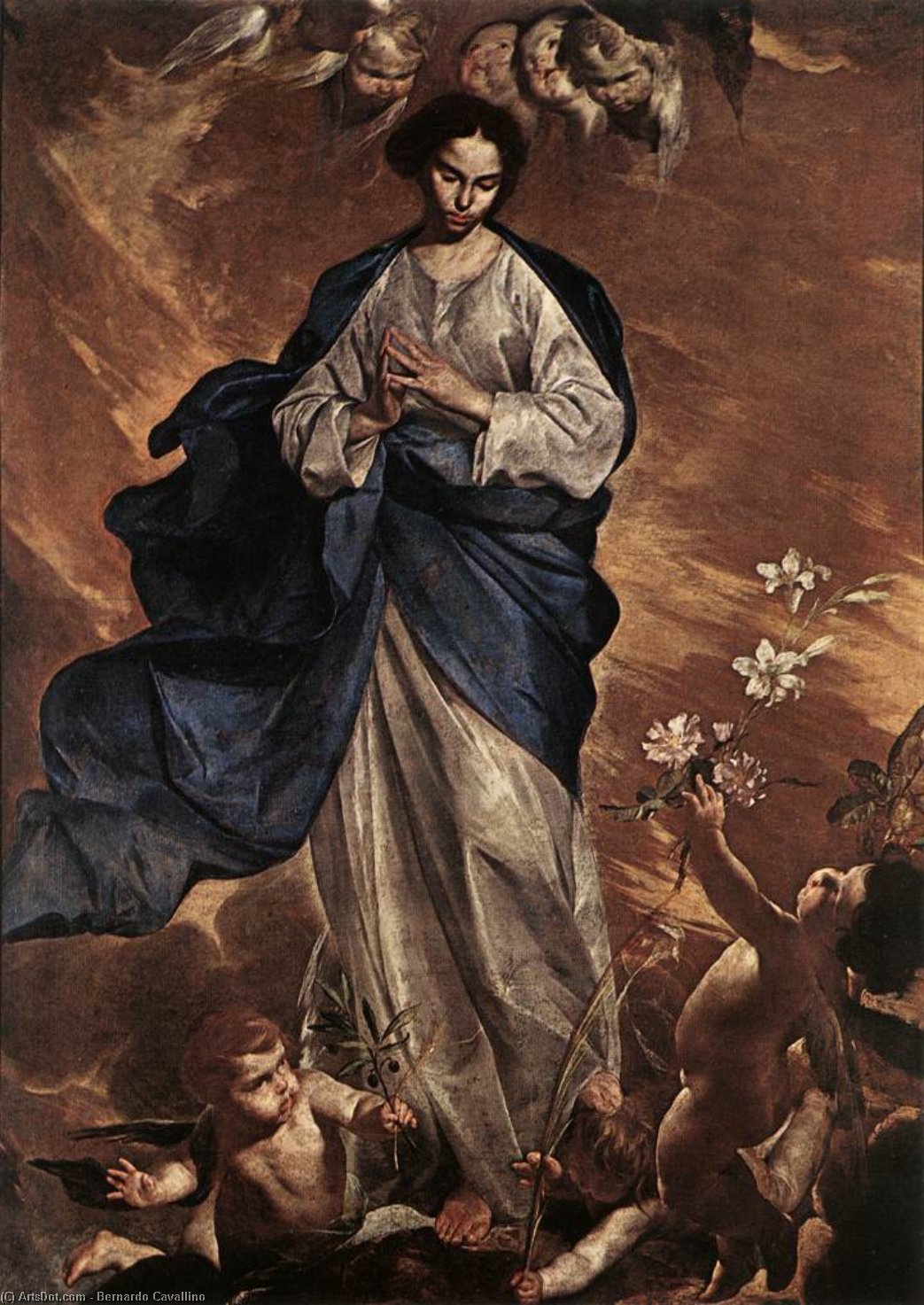 The Blessed Virgin — Bernardo Cavallino