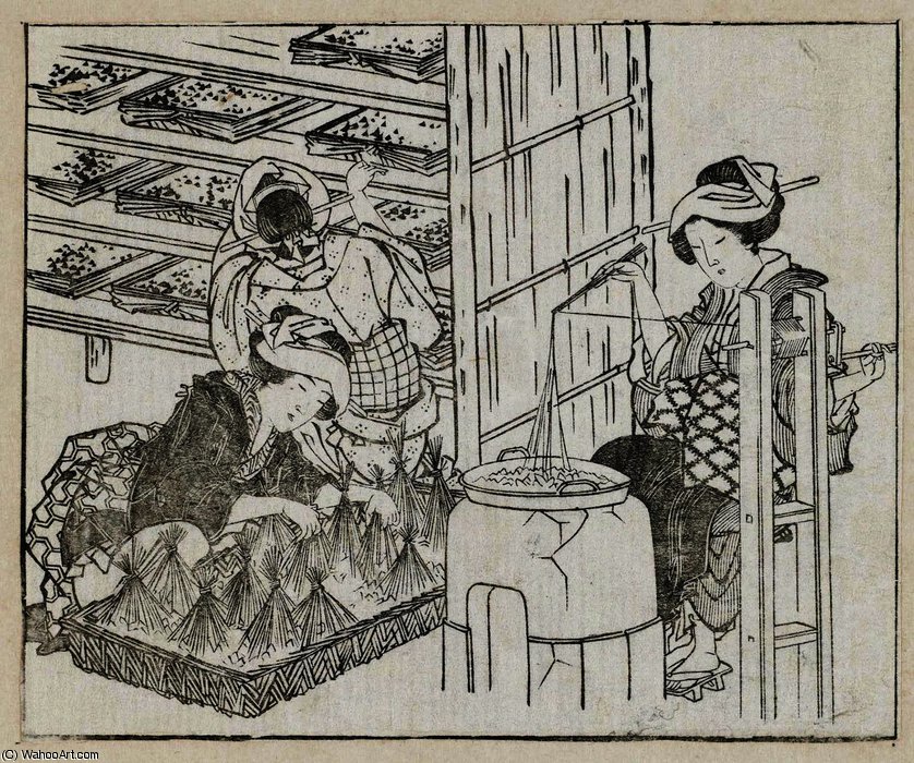 Silk Worm Culture — Katsushika Hokusai