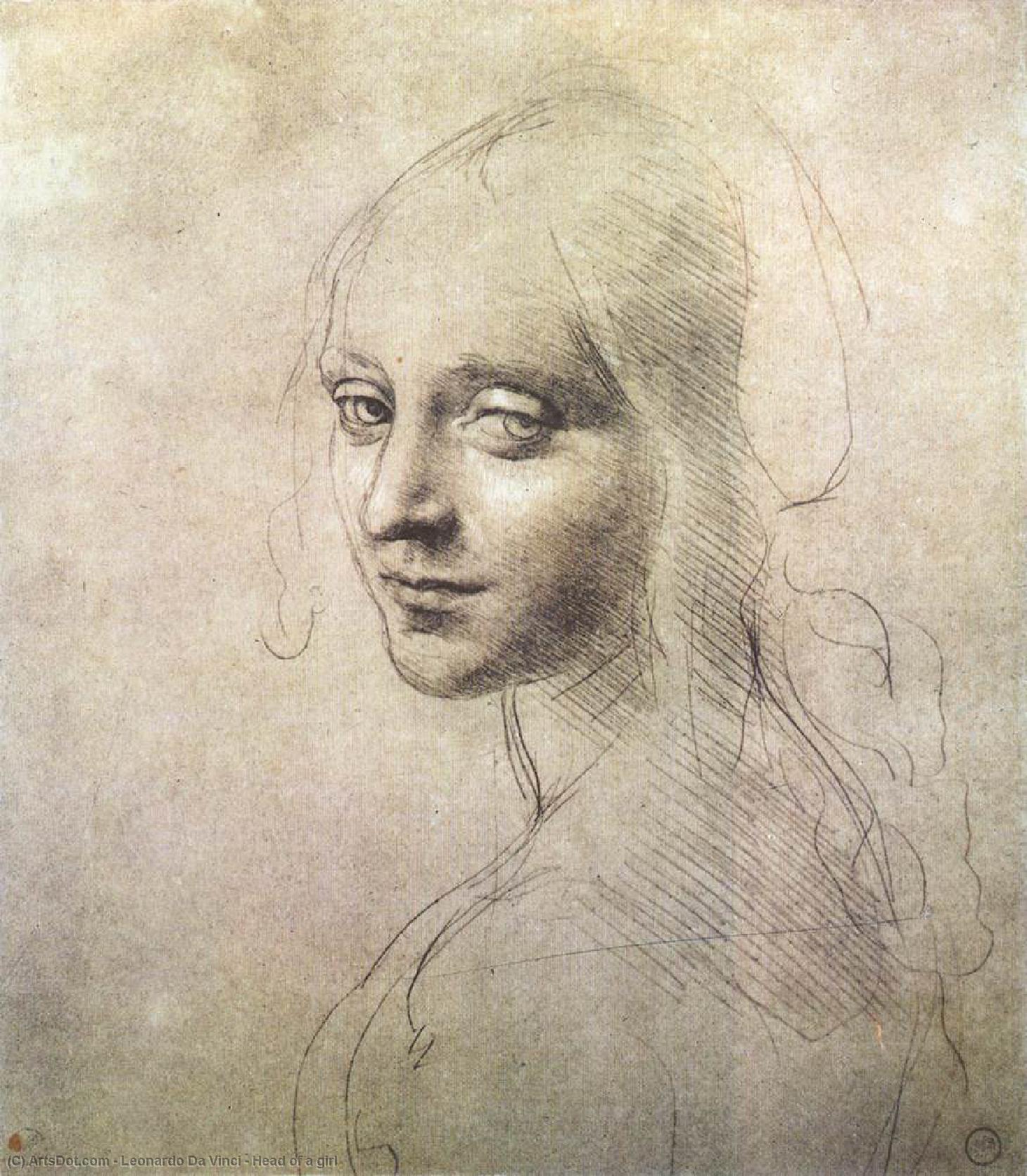 Head Of A Girl — Leonardo Da Vinci