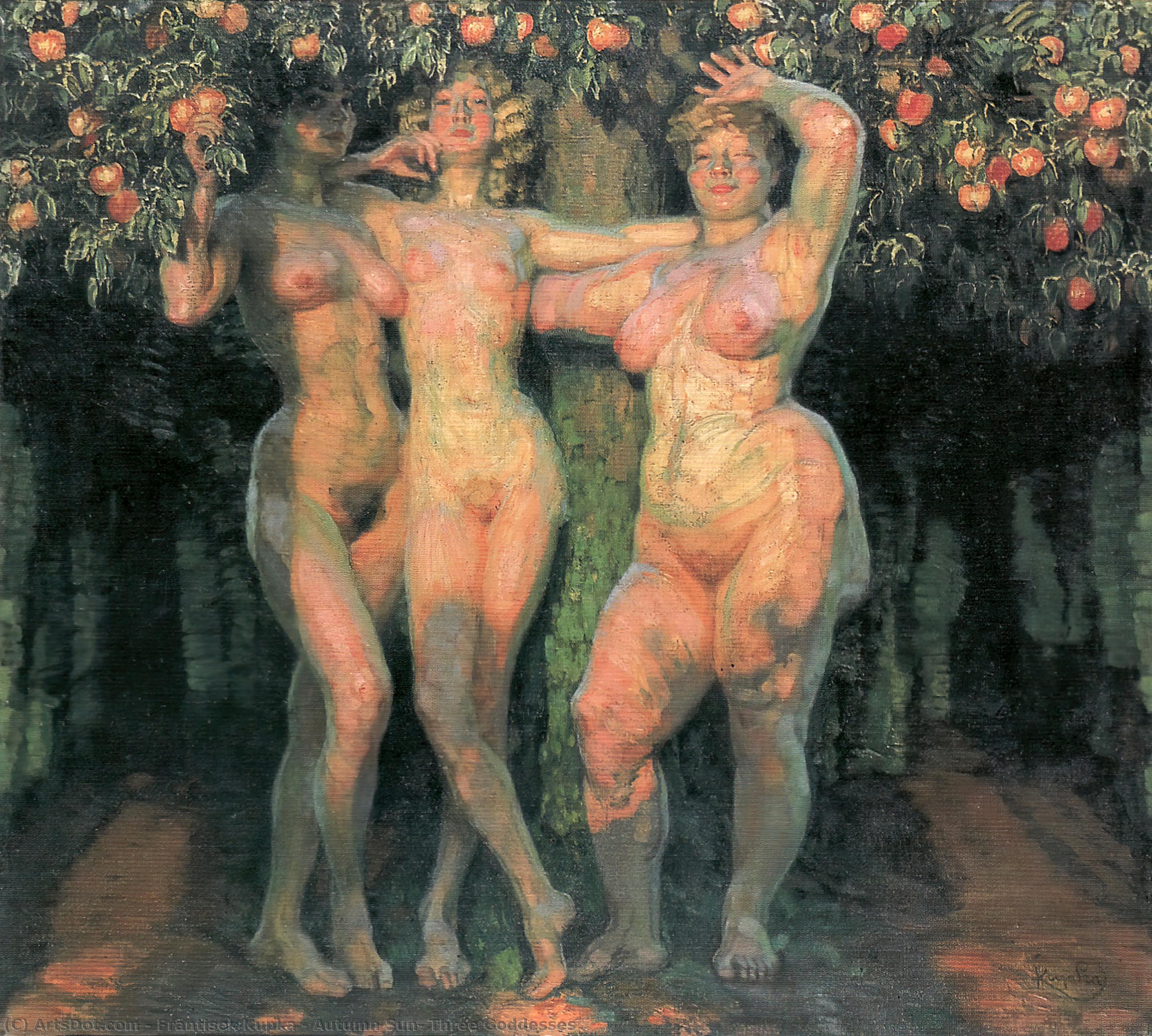Autumn Sun, Three Goddesses — František Kupka