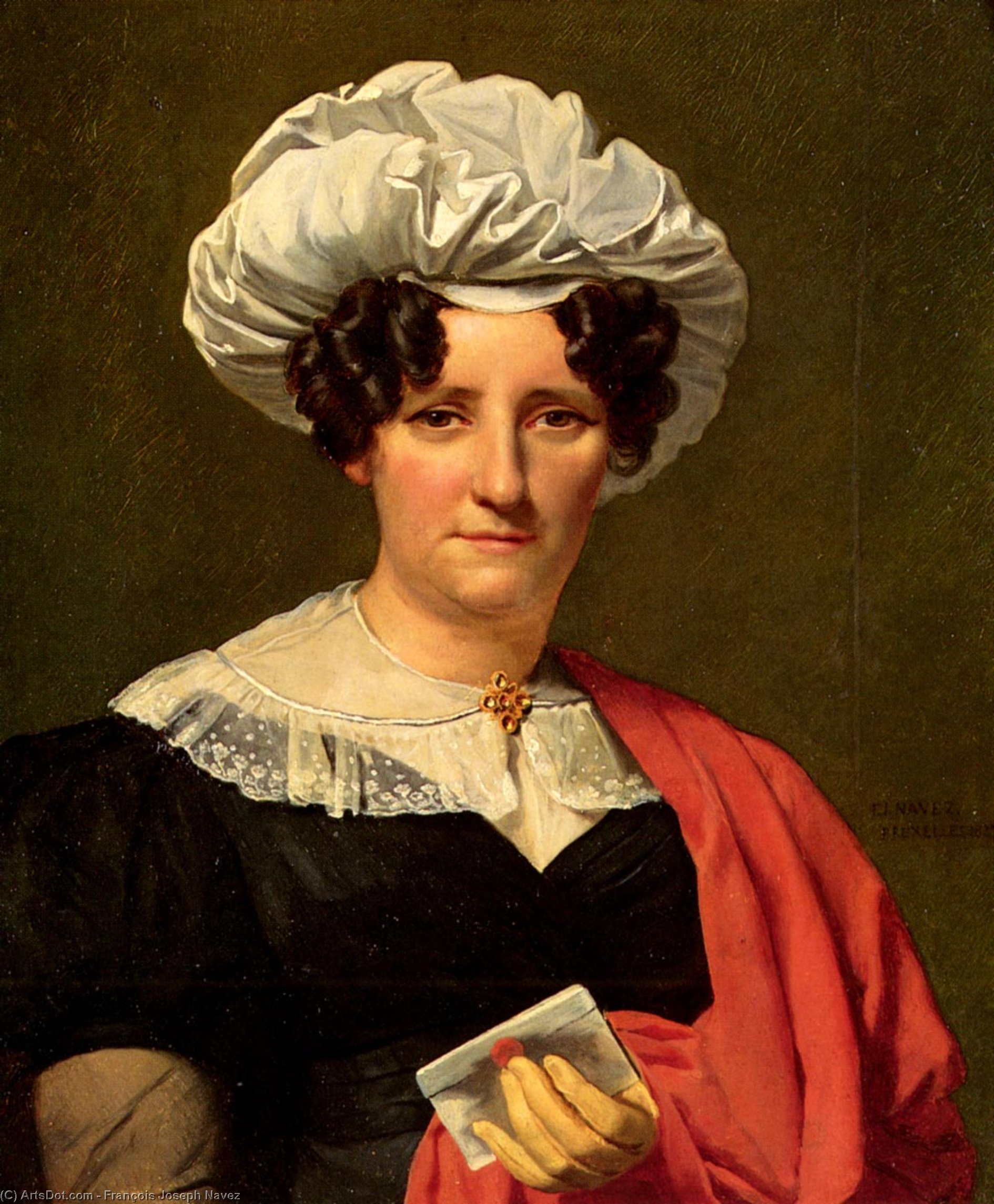 Portrait Of A Lady With A Letter — François Joseph Navez