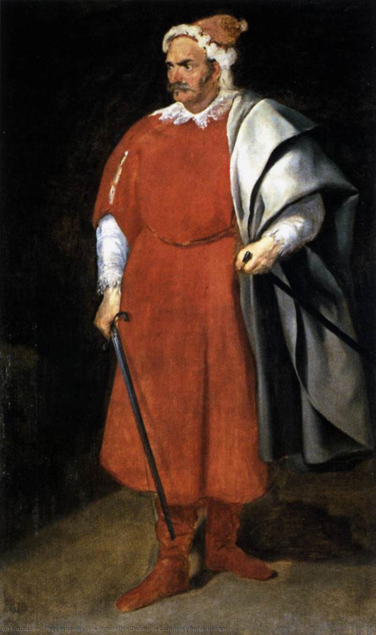 The Buffoon Don Cristóbal De Castañeda Y Pernia (barbarroja) — Diego Velázquez