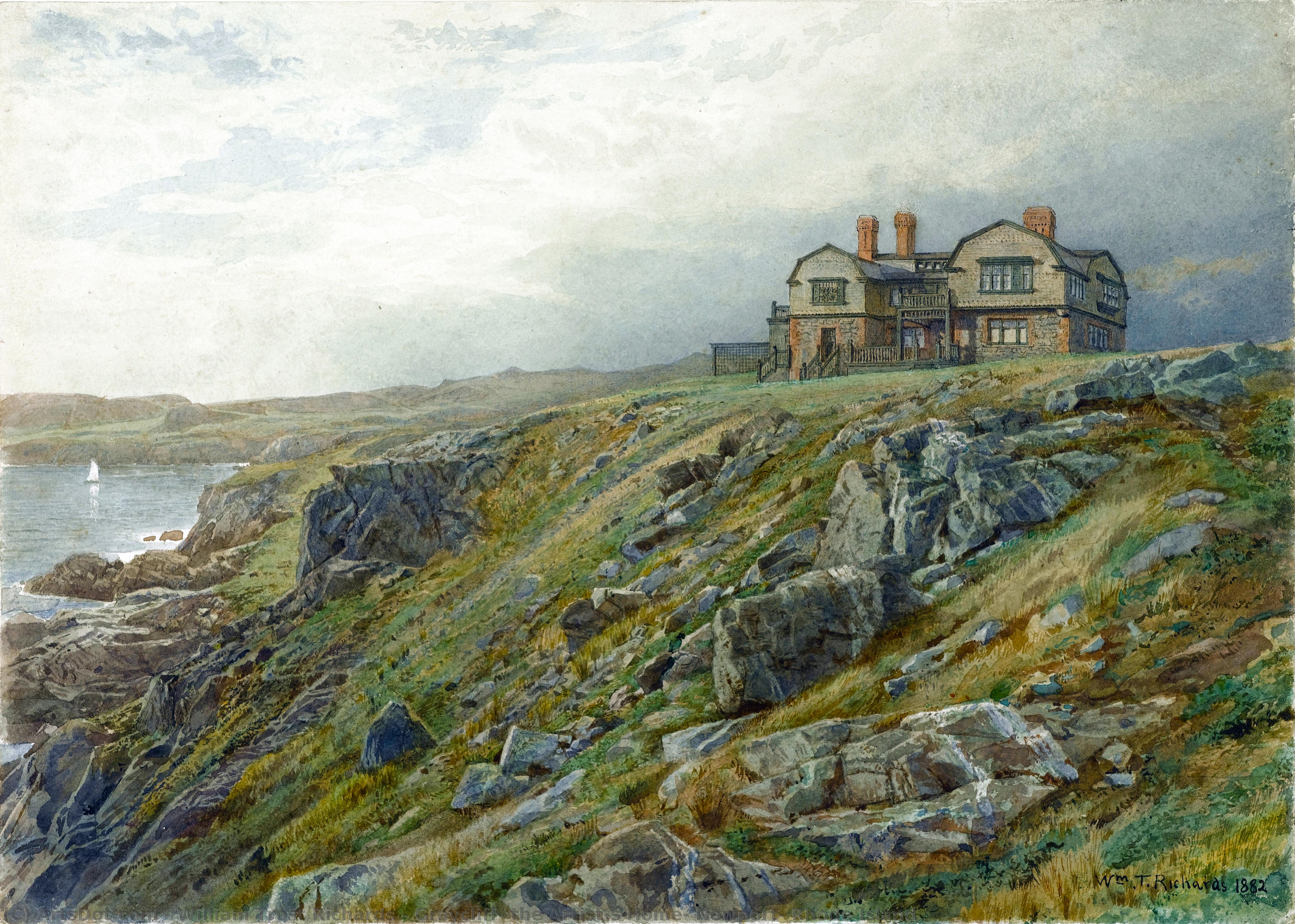 Graycliff, The Artist's Home, Newport, Rhode Island — William Trost Richards
