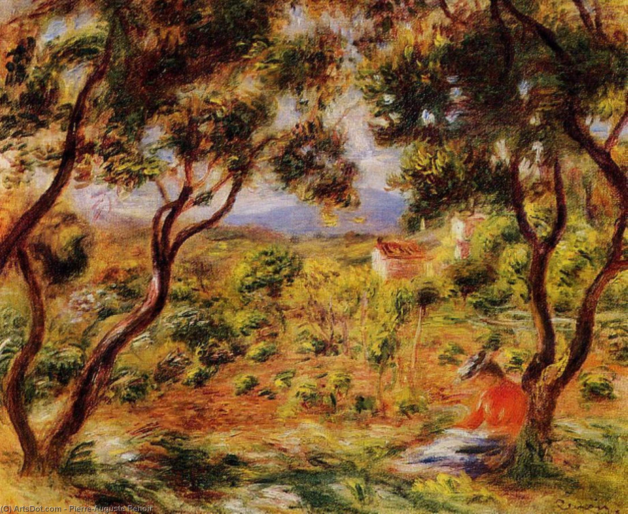 The Vineyards Of Cagnes — Pierre-auguste Renoir
