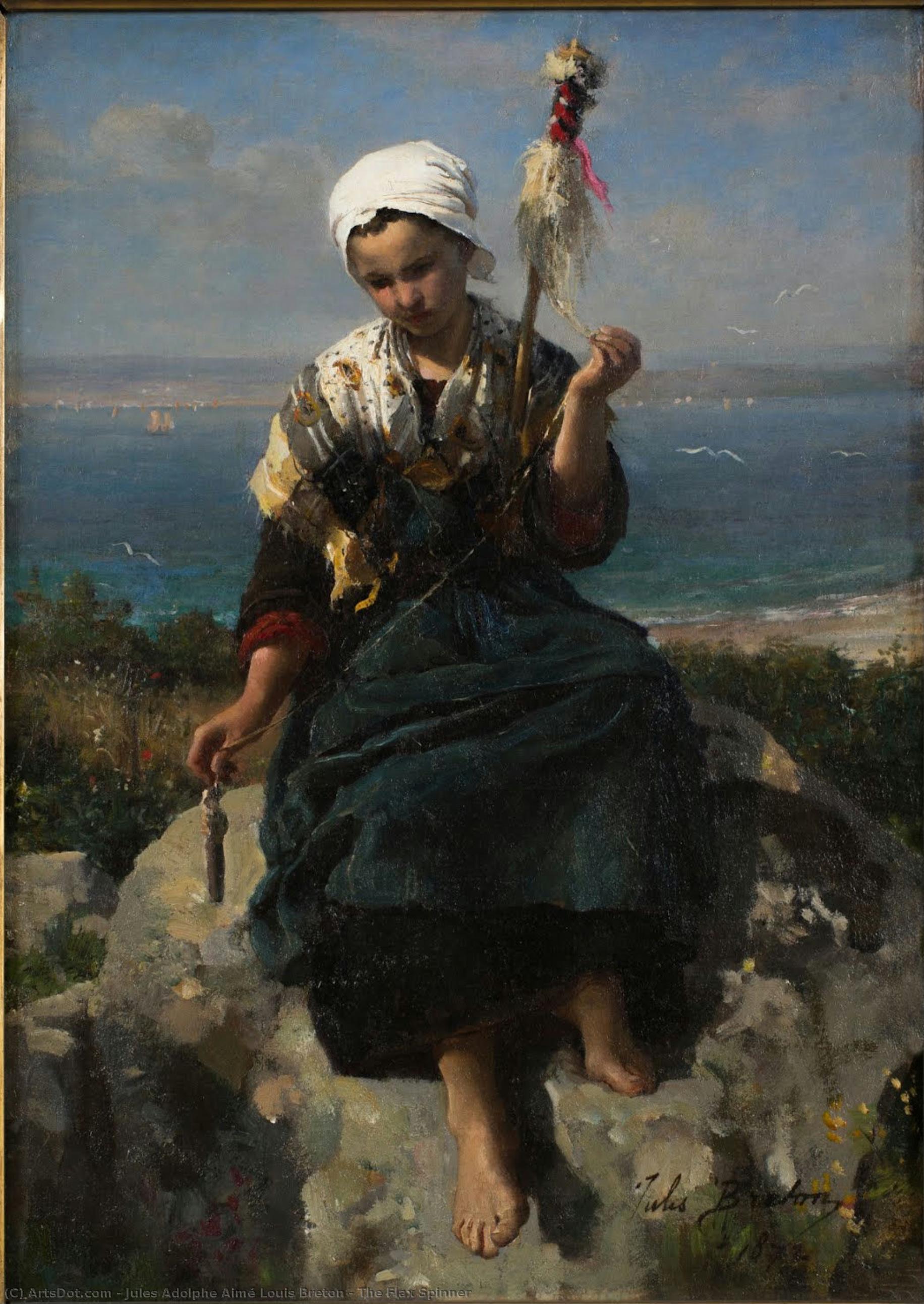 The Flax Spinner — Jules Adolphe Aimé Louis Breton