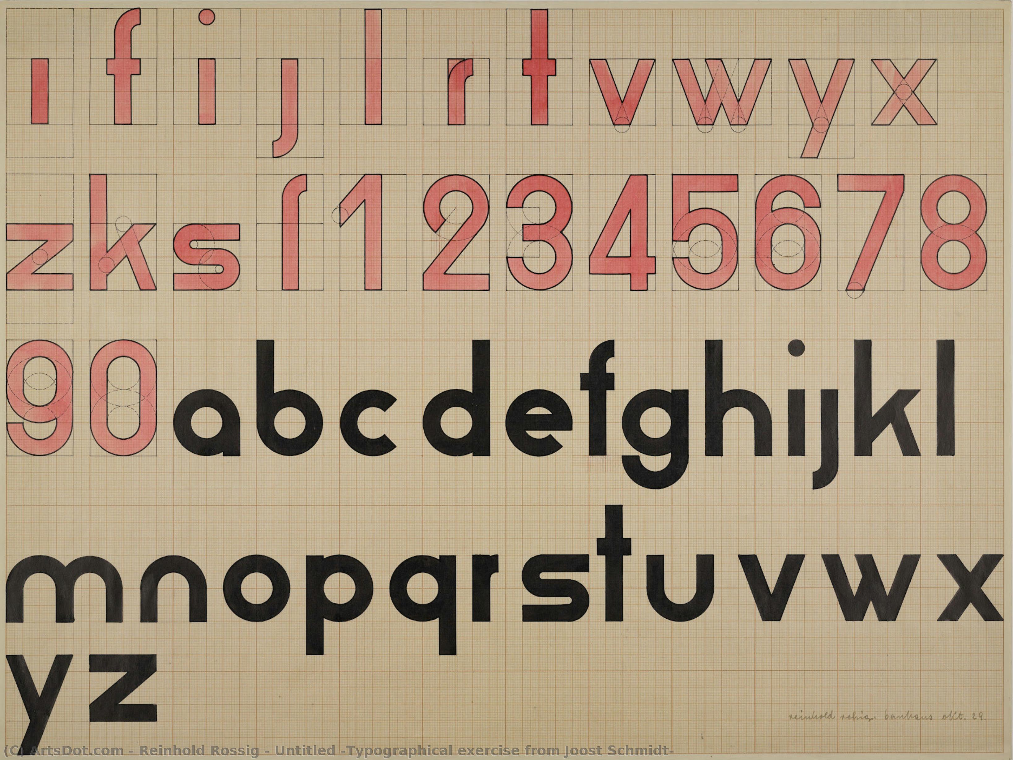Untitled (typographical Exercise From Joost Schmidt — Reinhold Rossig