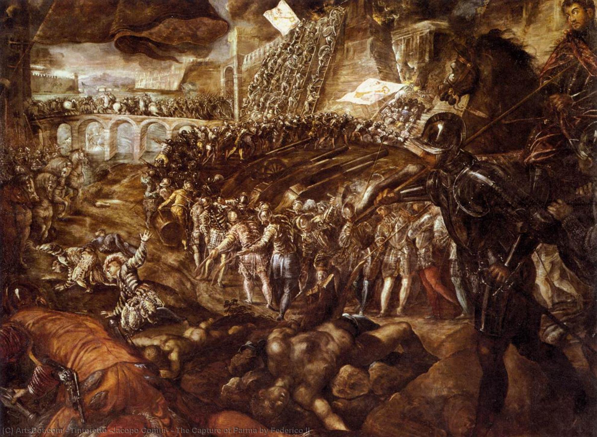 The Capture Of Parma By Federico Ii — Jacopo Tintoretto